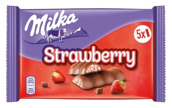 Milka Erdbeer Riegel 5er Pack