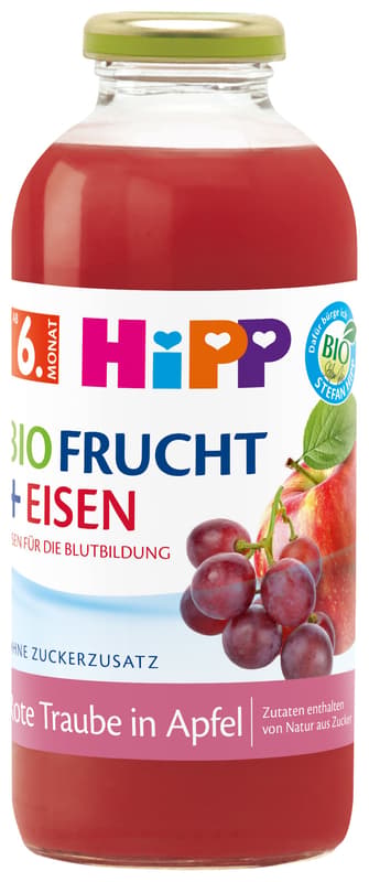 HiPP BIO Rote Traube in Apfel mit Eisen