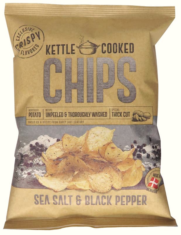 Crispy Kettle Chips Sea Salt & Black Pepper