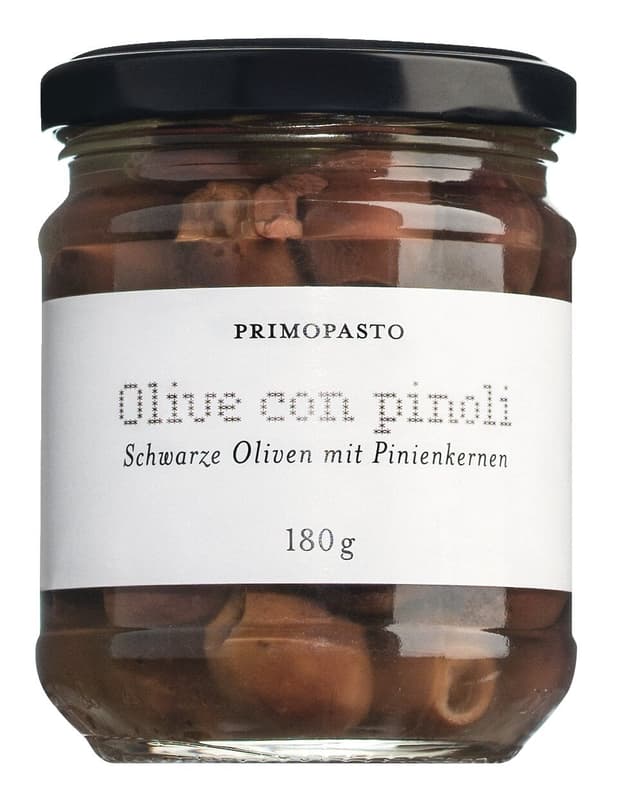 Primopasto Schwarze Oliven mit Pinienkernen