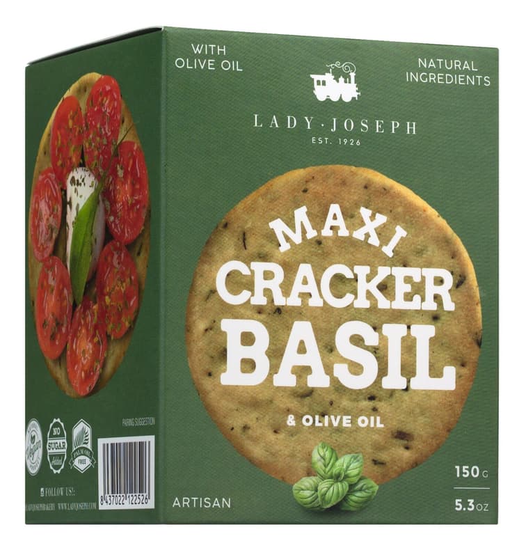 Lady Joseph Maxi Cracker mit Basilikum und Olivenöl