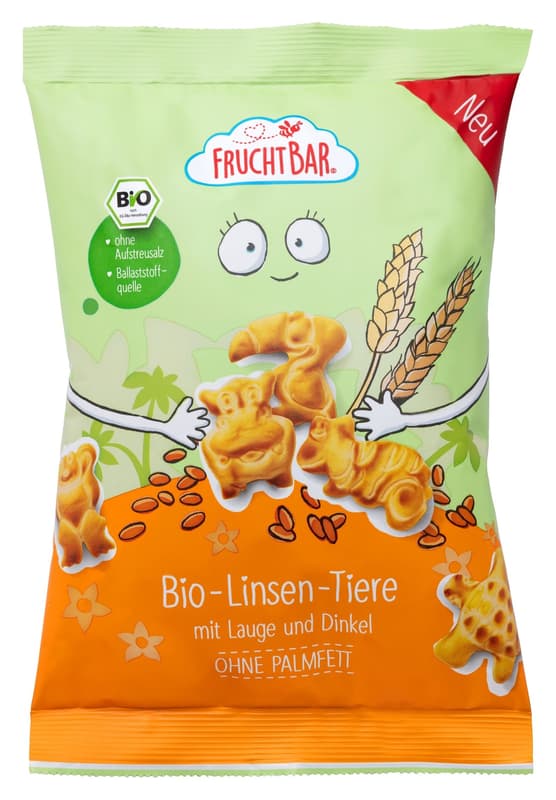 FruchtBar BIO-Linsen-Tiere mit Lauge und Dinkel
