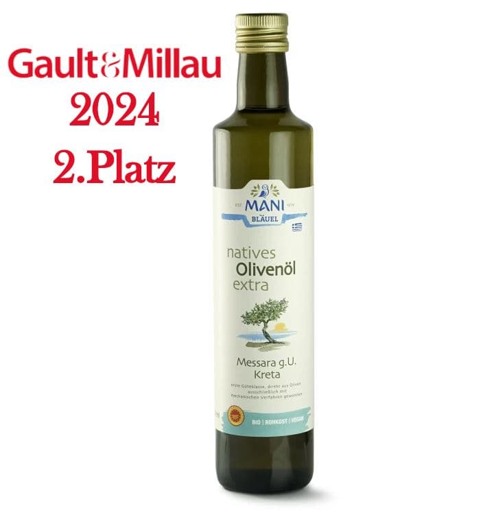 MANI Bläuel ORGANIC extra virgin olive oil Messara PDO Crete