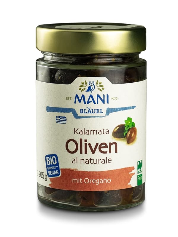 MANI Bläuel BIO Kalamata Oliven al naturale