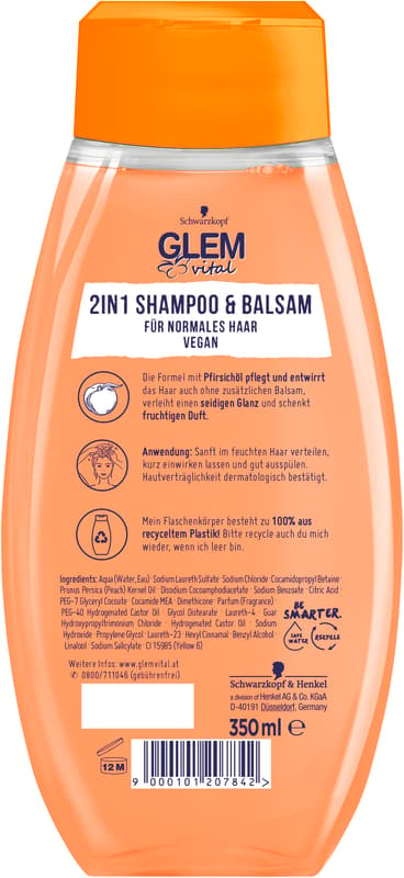 Glem Vital Shampoo Pfirsichöl 2in1