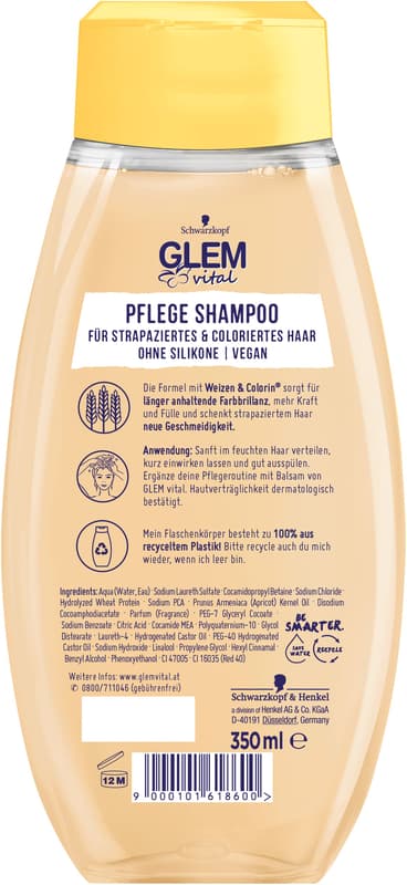Glem Vital Shampoo Wheat&Colourin