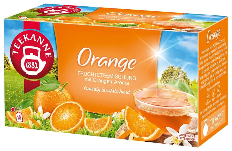 Teekanne Orange Teebeutel