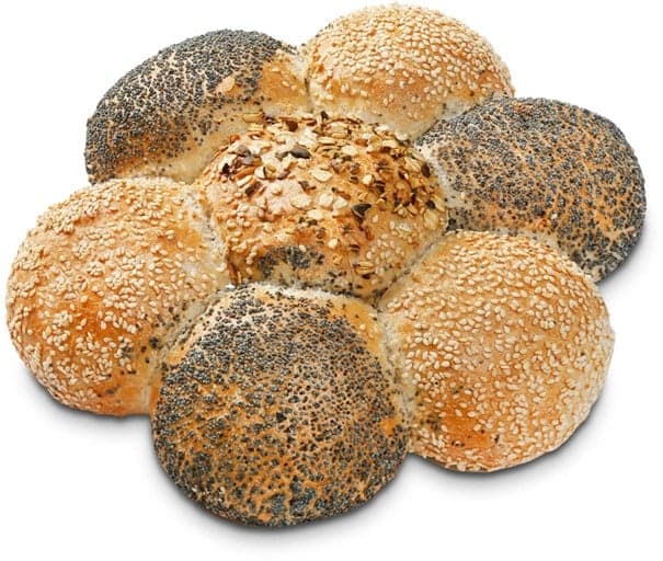 Party wheel with poppy seeds, sesame & pumpkin seeds
