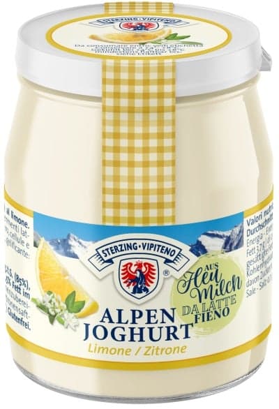 Sterzinger alpine yoghurt in a jar lemon