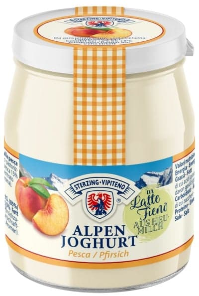 Sterzinger Alpine yoghurt in a jar Peach
