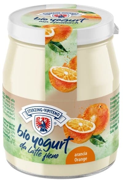 Sterzinger BIO yoghurt in a jar orange