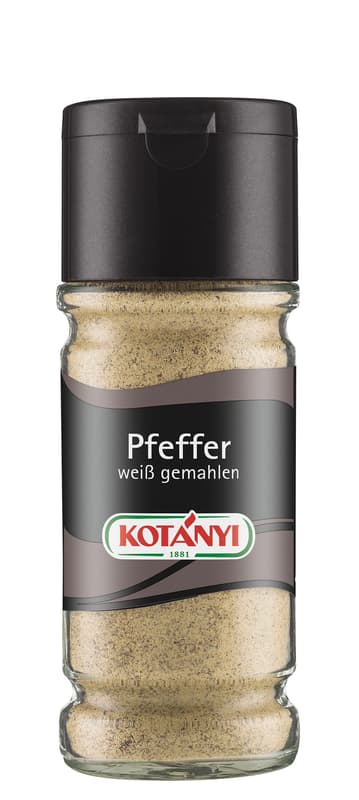 Kotányi Pfeffer weiß gemahlen Glas klein