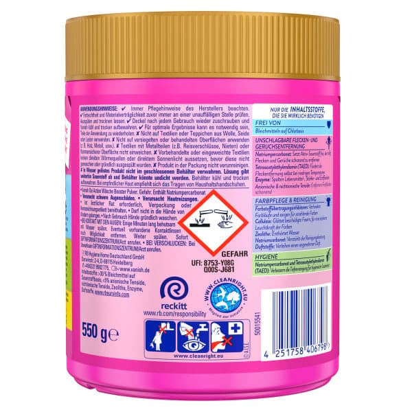Vanish Pink (colour safe) Powder