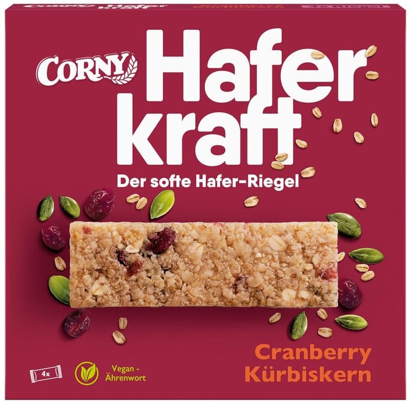 Corny Haferkraft Cranberry-Kürbiskern Müsliriegel