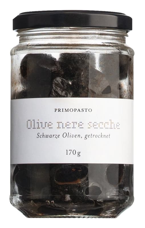 Primopasto Black olives with stones, dried