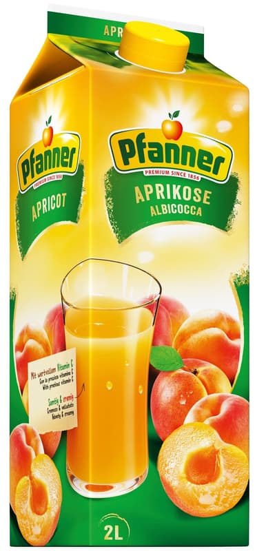 Pfanner Aprikosen Getränk mit Aprikosenmark