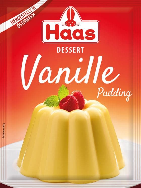 Haas Pudding Vanille Geschmack 3 x 37g