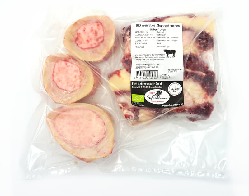 BIO Weidebeef Rinder Suppenknochen (tiefgekühlt)