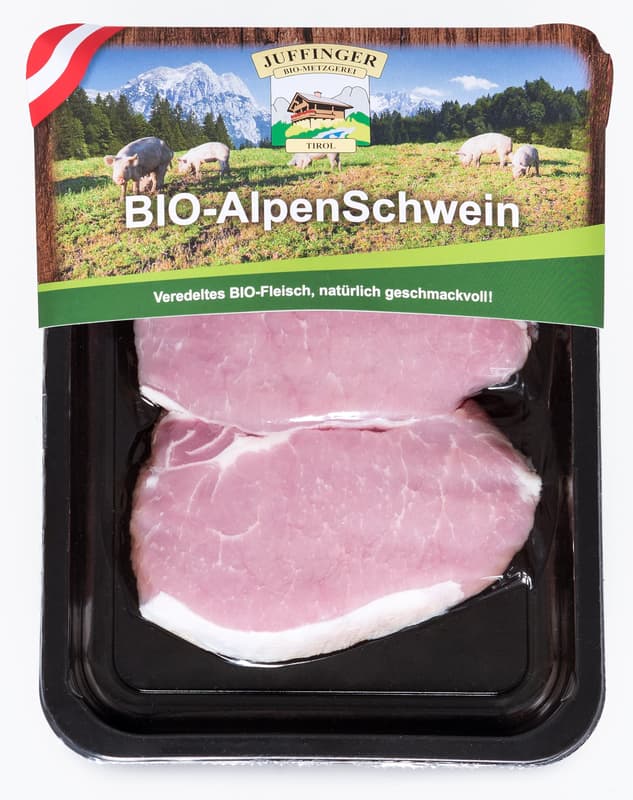 Juffinger BIO Alpen Schwein Schnitzel geschnitten
