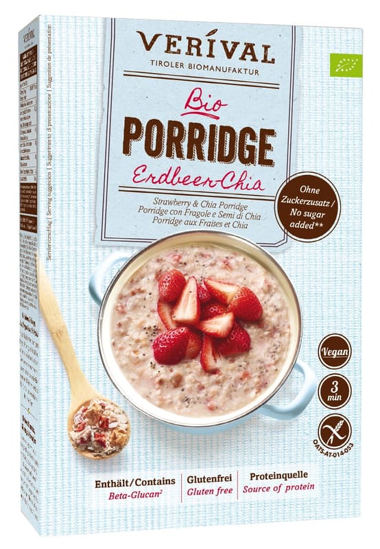 Verival BIO Erdbeer-Chia Porridge glutenfrei