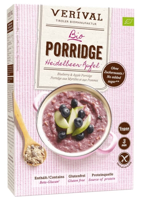 Verival BIO Heidelbeer-Apfel Porridge glutenfrei