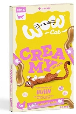 WOW CAT Creamy Snack mit Huhn 5 x 15 g