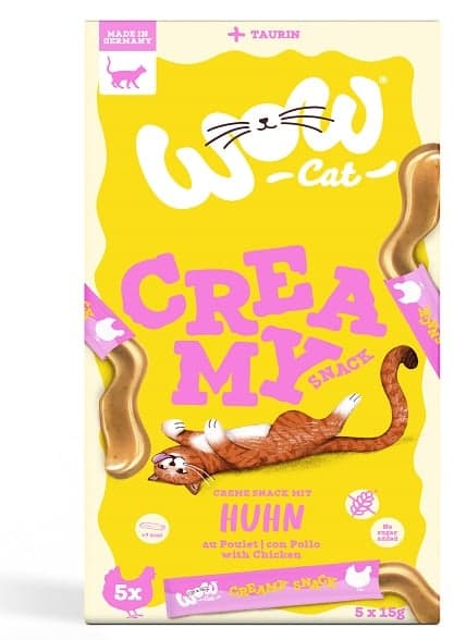 WOW CAT Creamy Snack mit Huhn 5 x 15 g