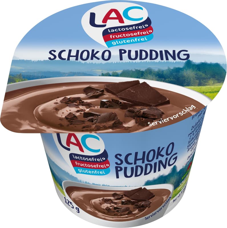 LAC laktosefreier+ fructosefreier Schoko Pudding