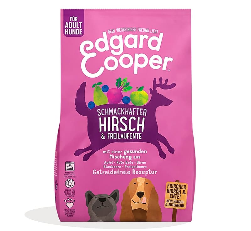 Edgard & Cooper Frischer Hirsch & Freilaufente Trockenfutter 2,5kg