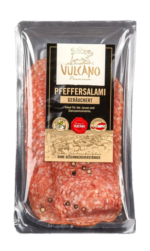Vulcano Pfeffersalami geschnitten