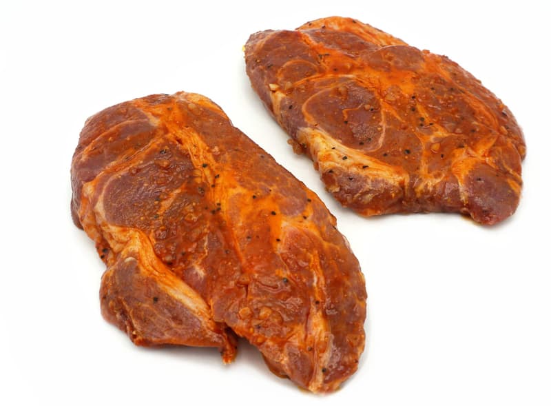 Esterhazy BIO Sonnenschwein Schopf Steaks mariniert
