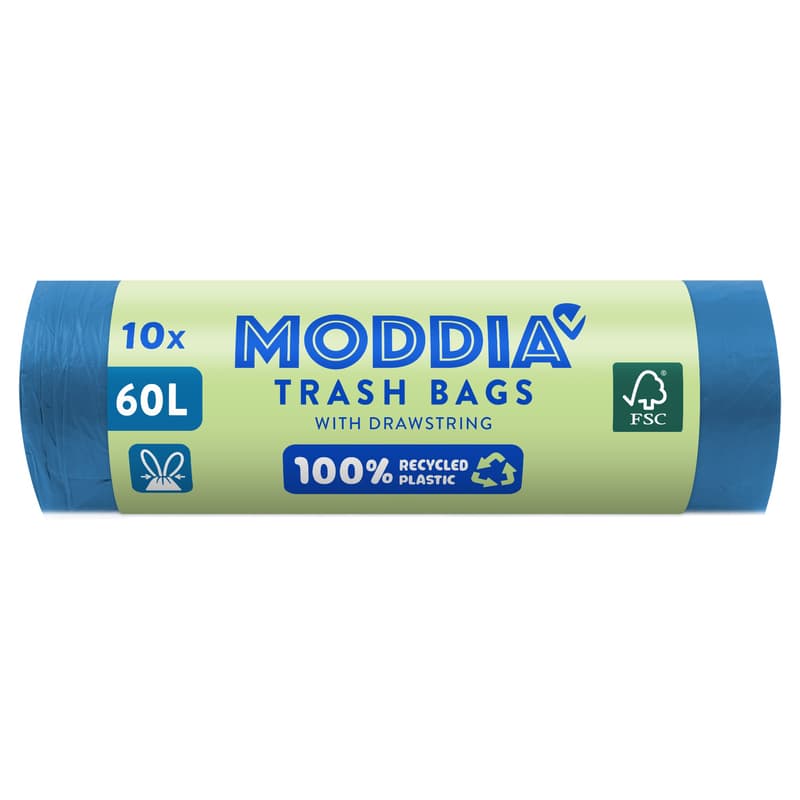 Moddia Müllbeutel mit Zugband dunkelblau, 60 Liter