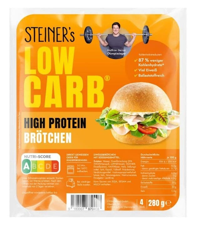Steiner's Lower Carb High Protein Brötchen