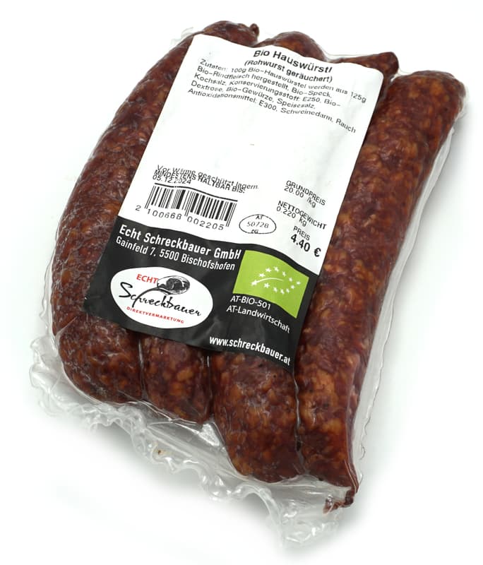 BIO Duroc Freilandschwein Hauswürstl