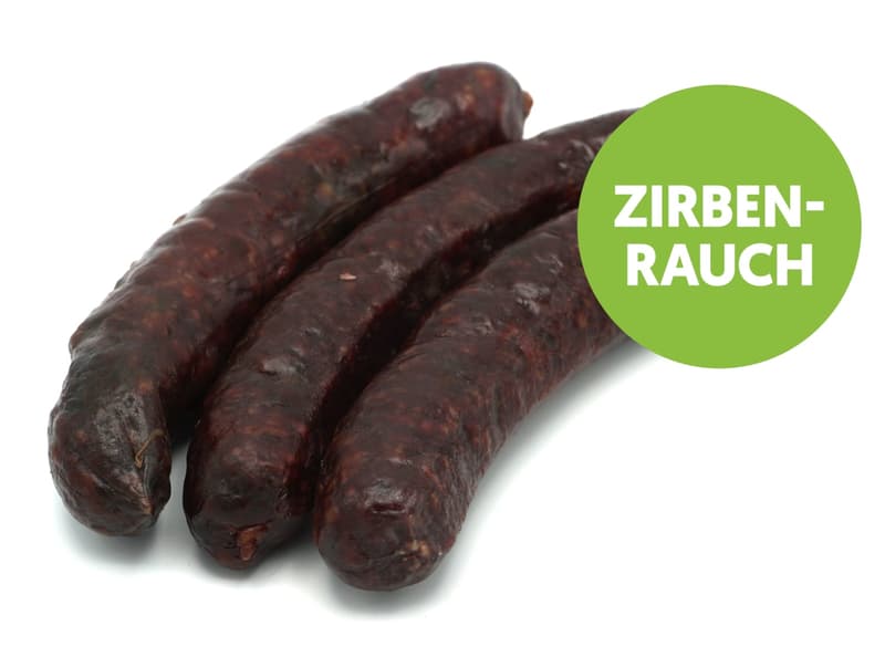 Prime Beef Wagyu Zirbenrauch Hauswürstel