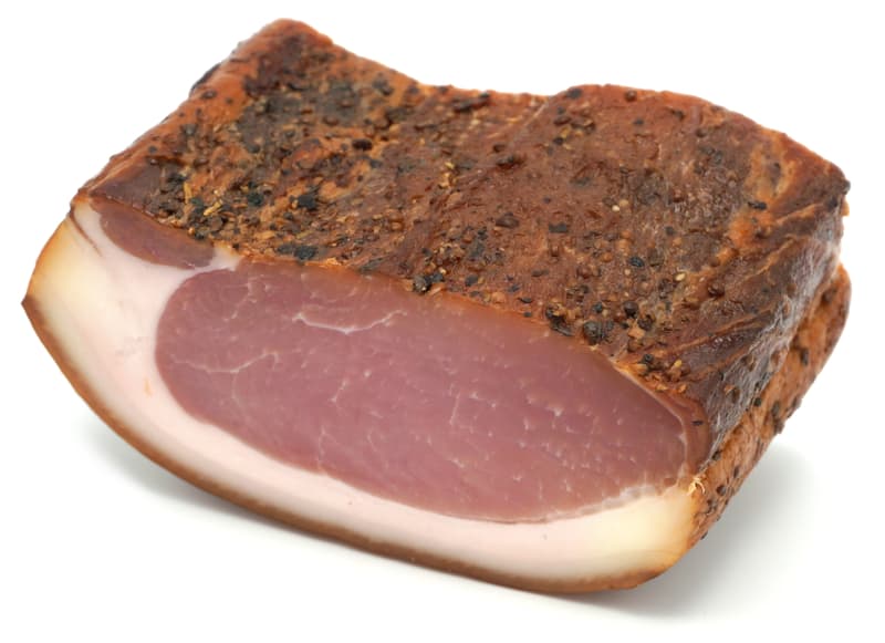 BIO Duroc Freilandschwein Karree Speck am Stück