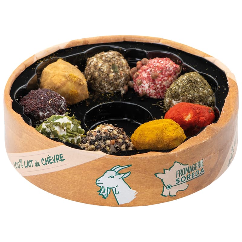Brochettes Ziegenkäse im Gewürzmantel