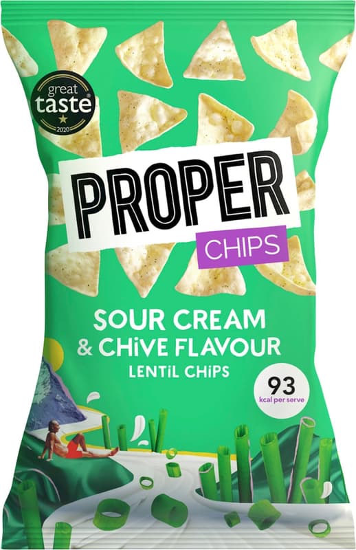 Proper Sour Cream & Chive Lentil Chips