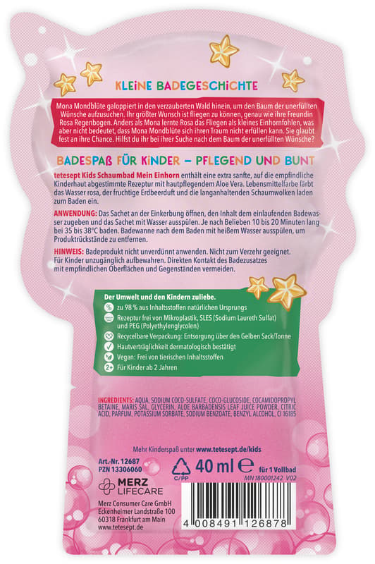 tetesept Kids Mein Einhorn Schaumbad