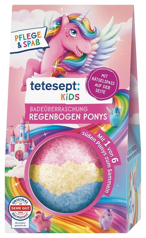 tetesept Kids Bade-Überraschung Regenbogen-Ponys