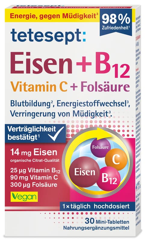tetesept Iron 14mg +B12+C+Folic acid
