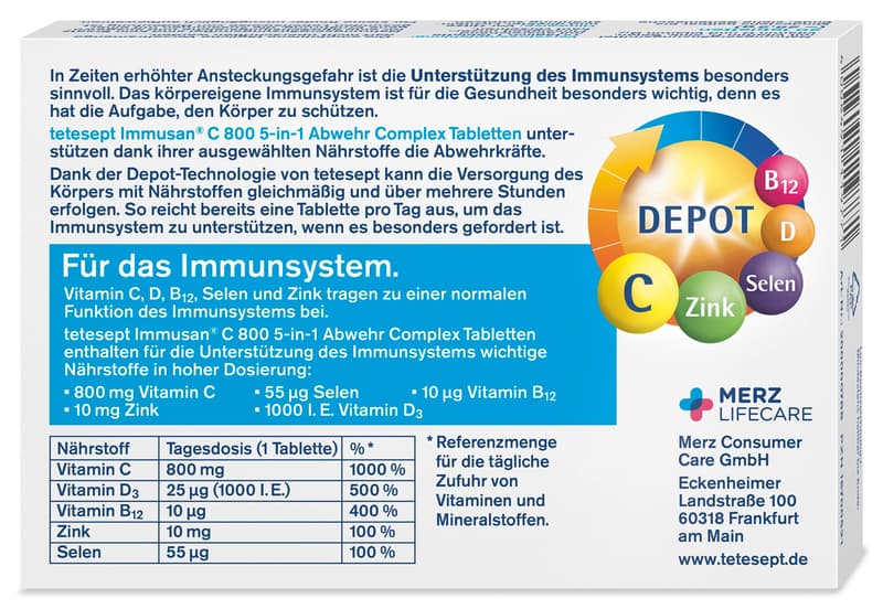 tetesept Immusan C800 5-in-1 TAB