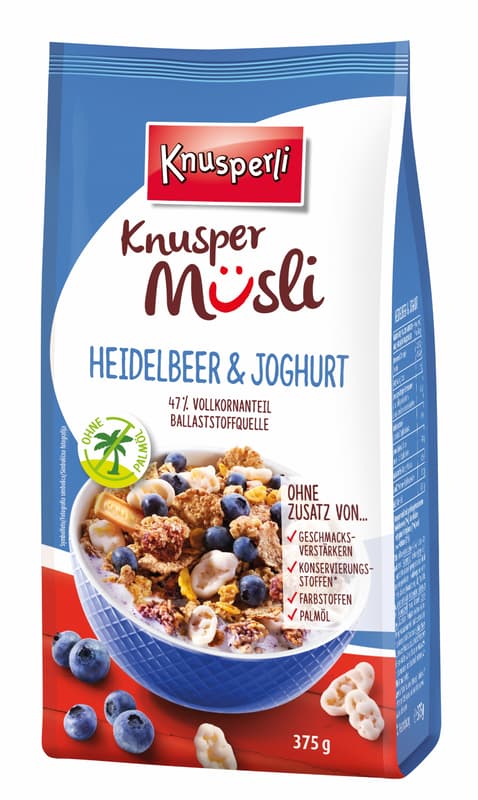 Knusperli Crunchy muesli Blueberry & Yogurt