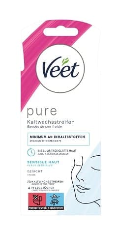 Veet Cold Wax Strips Face Sensitive Skin 