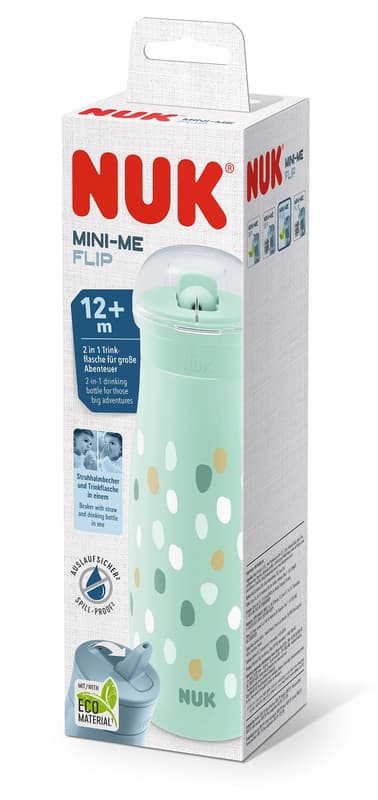 NUK Mini-Me Flip Trinkflasche, 450 ml, 12+ Monate, mint