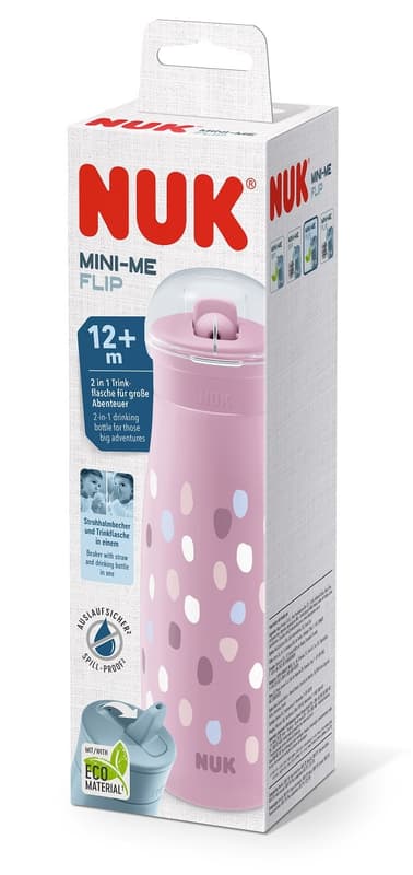 NUK Mini-Me Flip Trinkflasche, 450 ml, 12+ Monate, lila