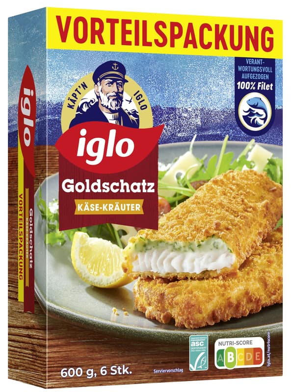 Iglo ASC Goldschatz Käse-Kräuter Vorteilspackung (tiefgekühlt)