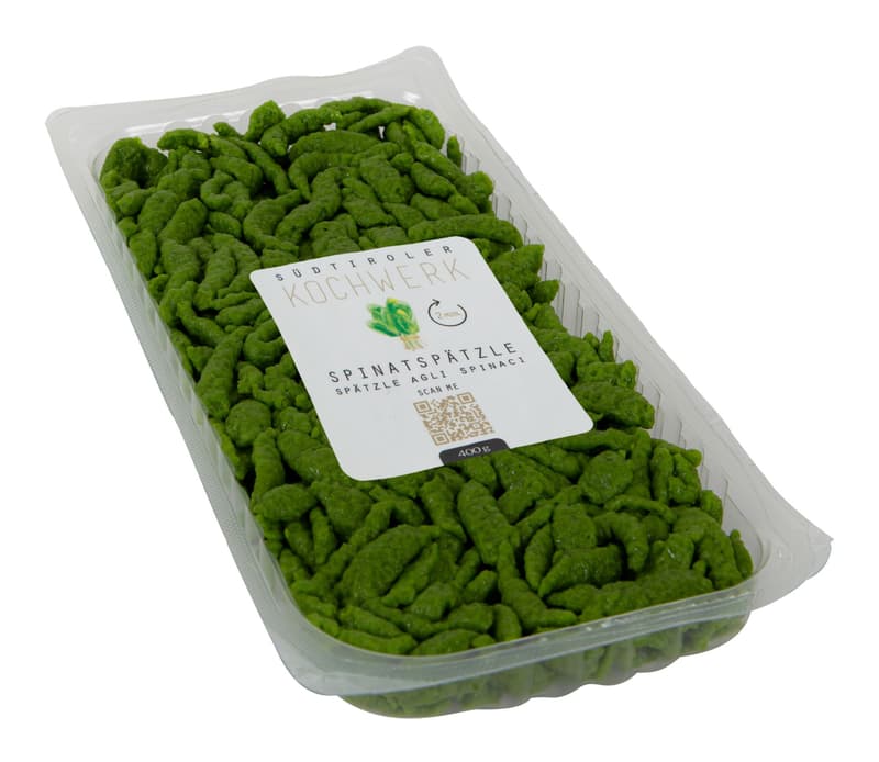 Südtiroler Kochwerk specialities Spinach spaetzle 