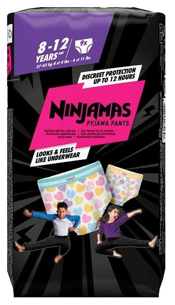 Ninjamas Pyjama Pants Herzchen 8-12 Jahre