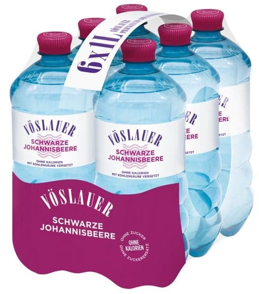Vöslauer Flavours Schwarze Johannisbeere 6x1l rePET (EinwegPFAND)